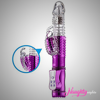 Rechargeable Jack Rabbit Thrusting Dildo Vibrator: Multi-Functional Pleasure Toy for Women