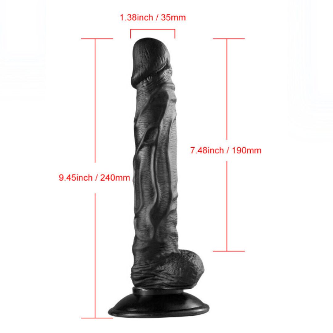 Black Big Size Huge Silicone King Kong Dildo For Women With Suction Cup
