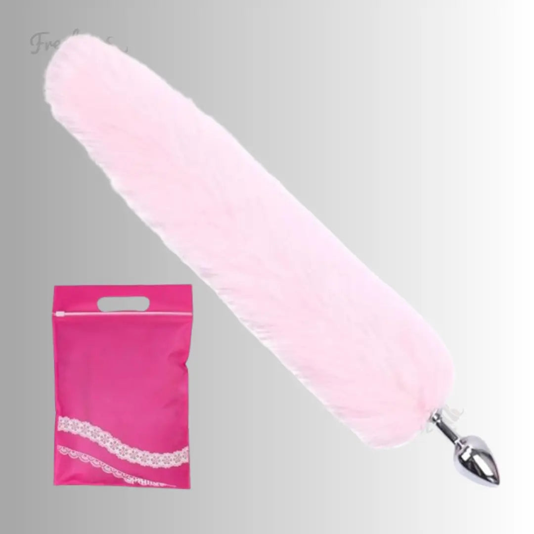 Pink Fox Tail Anal Plug