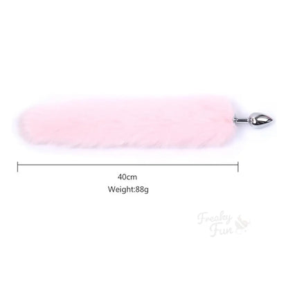 Pink Fox Tail Anal Plug
