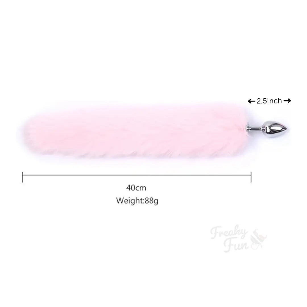Pink Fox Tail Anal Plug