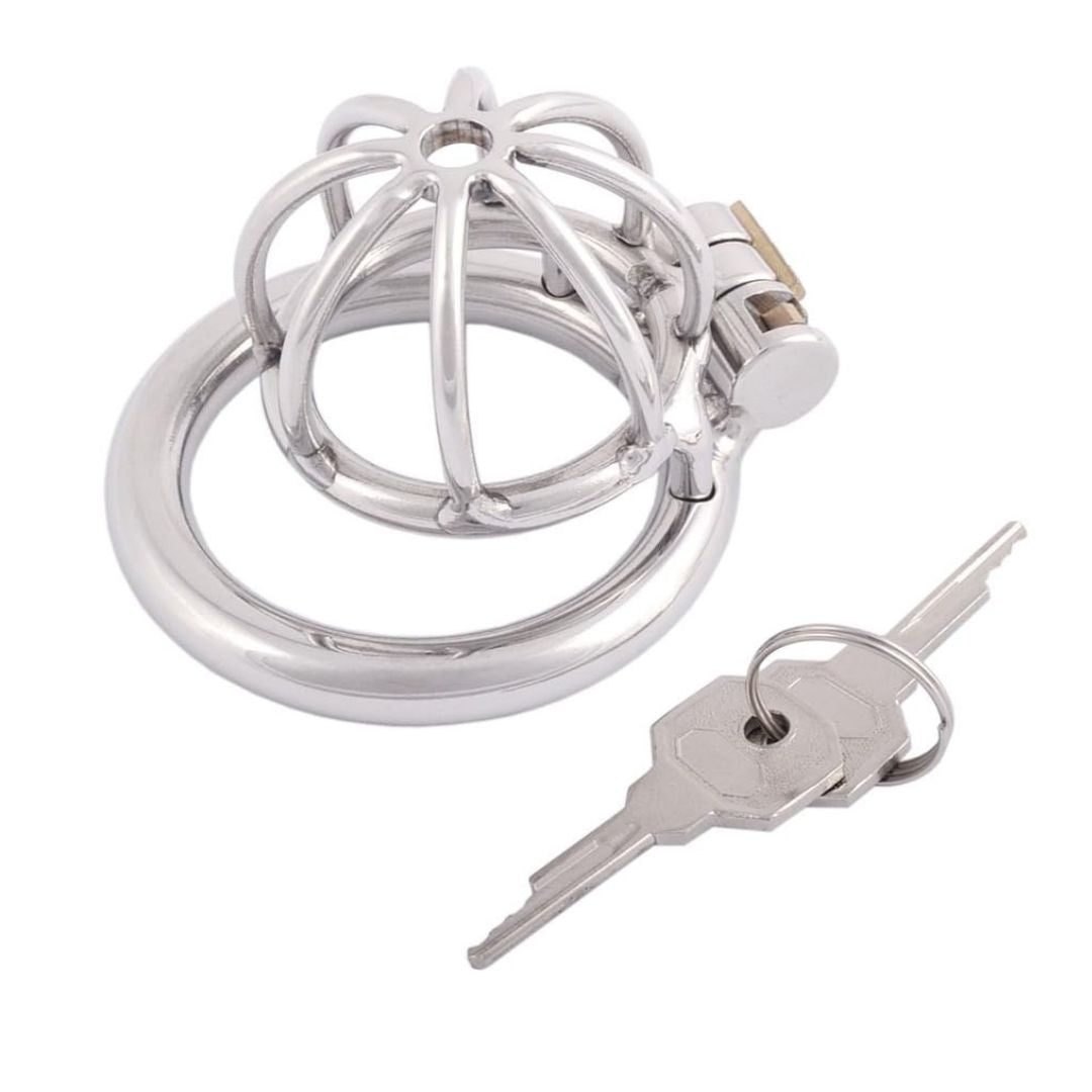 Small size stainless steel chastity cage